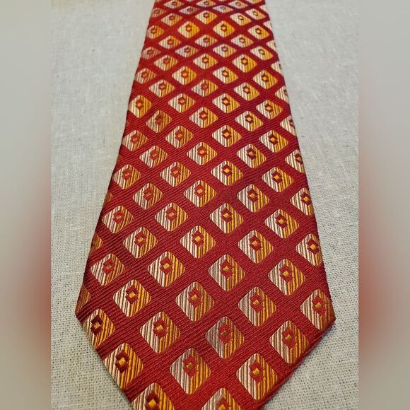 Men's Neck Tie Villa Bolgheri Italy 100% Silk - Picture 1 of 9